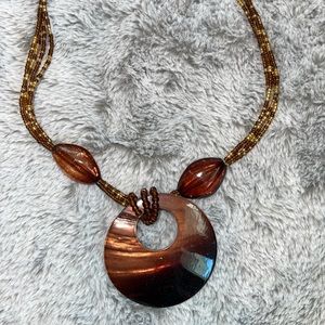 Brown Sparkling Necklace
